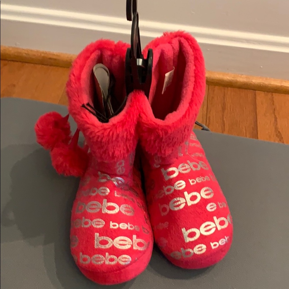 Bebe Girls’s bootie-Hot pink small 11-12